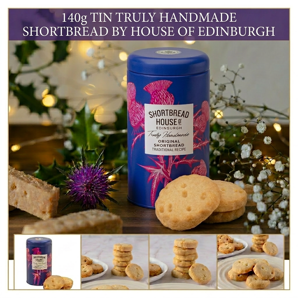 Scottish Afternoon Tea Hamper Gift Set x 12 Items; Edinburgh Tea, Shortbread Tin, 10 Shortbread Packs