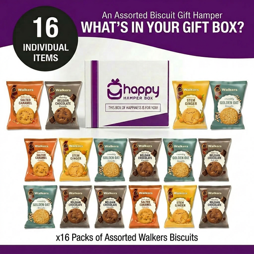 Biscuit Hamper Gift Set x 16 Packs of Assorted Walkers Biscuits Twin Pack