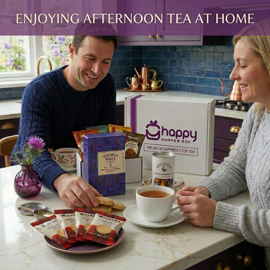 Scottish Afternoon Tea Hamper Gift Set x 12 Pcs includes Edinburgh Tea, Shortbread, Assorted Biscuits