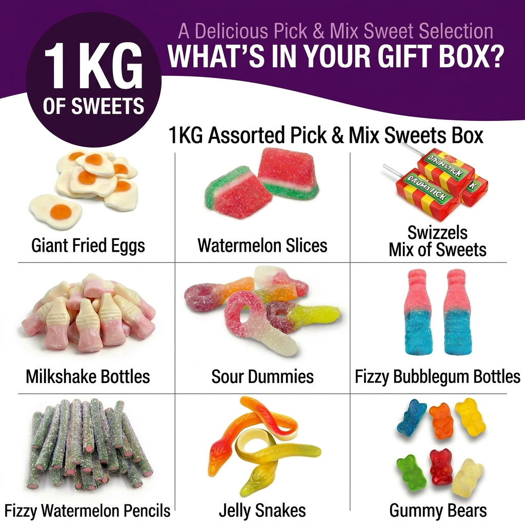 1kg Pick and Mix Assorted Sweets Gift Box