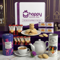 Scottish Afternoon Tea Hamper Gift Set x 12 Items; Edinburgh Tea, Shortbread Tin, 10 Shortbread Packs