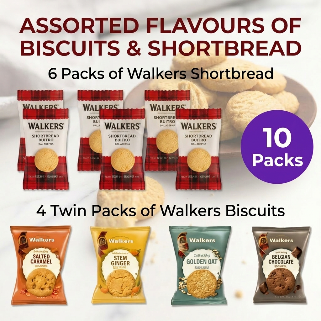 Scottish Afternoon Tea Hamper Gift Set x 12 Pcs includes Edinburgh Tea, Shortbread, Assorted Biscuits