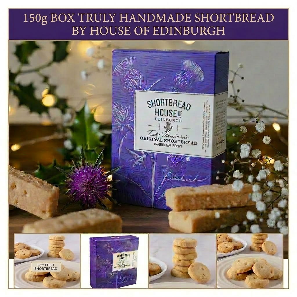 Afternoon Tea Hamper Gift Set includes Edinburgh Tea, Fudge, Shortbread, Assorted Biscuits |